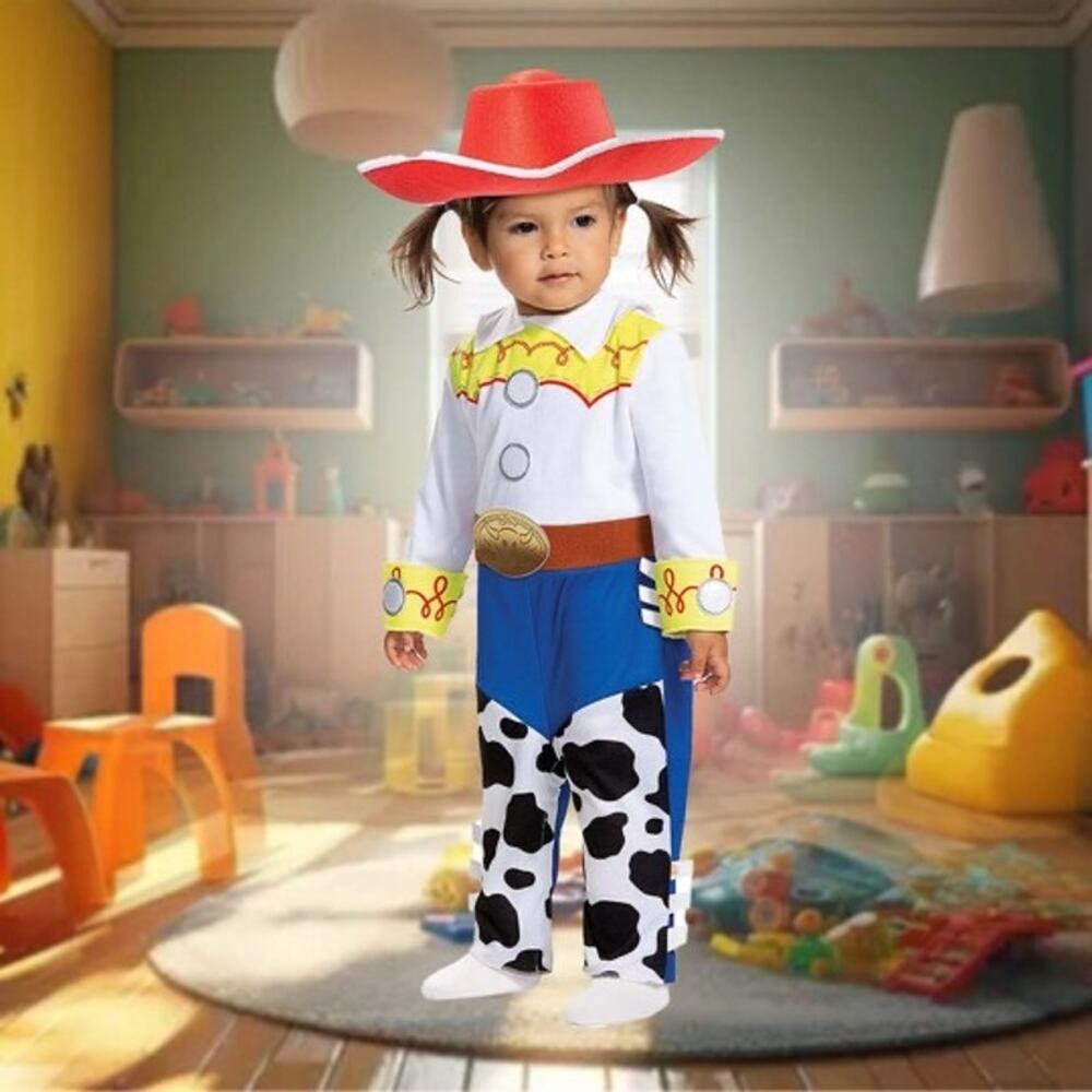 Disney Official Kids Toy Story Jessie Cowgirl Costume Size girls Medium 7-8